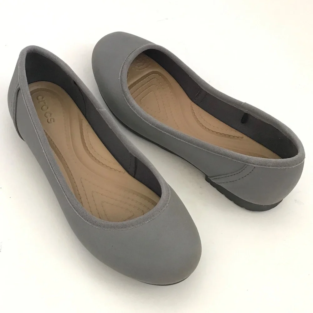 CROCS Ballet Flats Gray Women’s Size 8